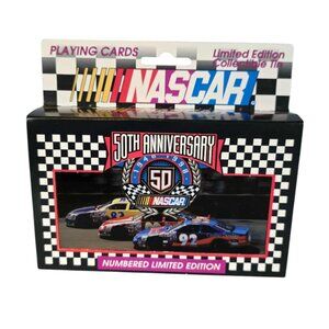 NWT Limited Edition 50th Anniversary Nascar Playing Cards w/tin Vintage